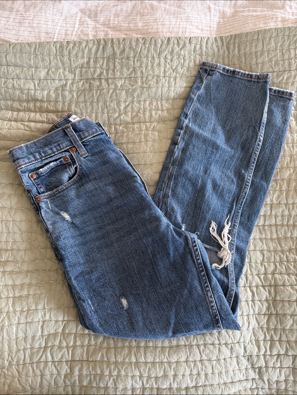 Abercrombie Distressed Blue Denim Jeans